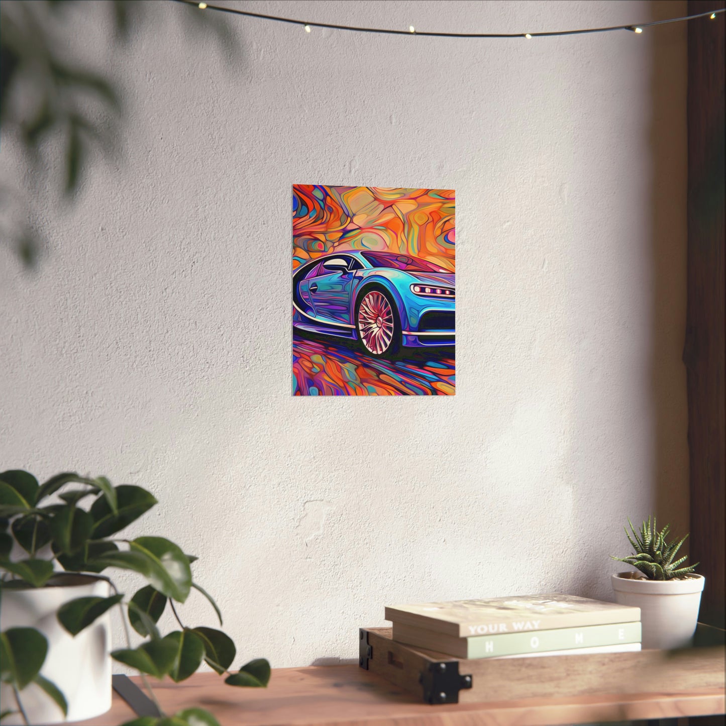 Premium Matte Vertical Posters Bugatti Abstract Concept 3