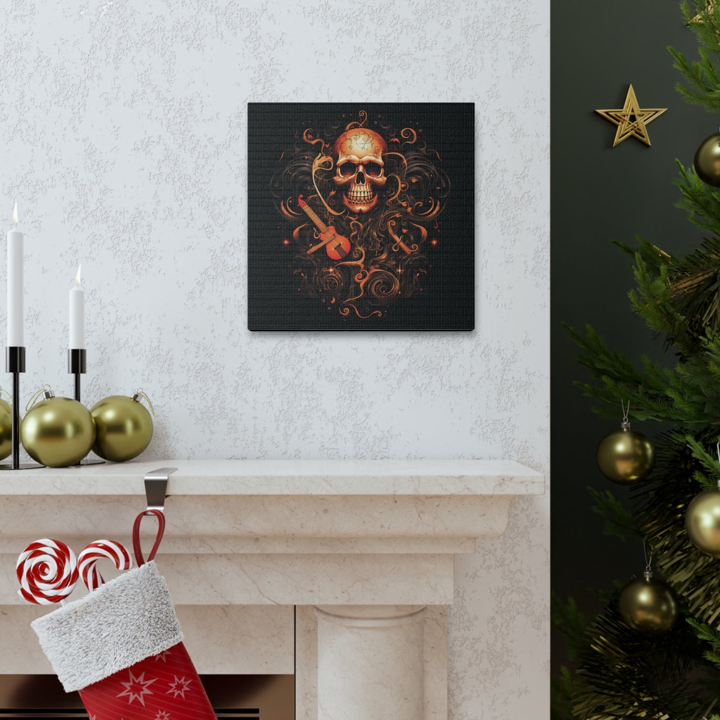 Canvas Gallery Wraps Skull Treble Clef 4