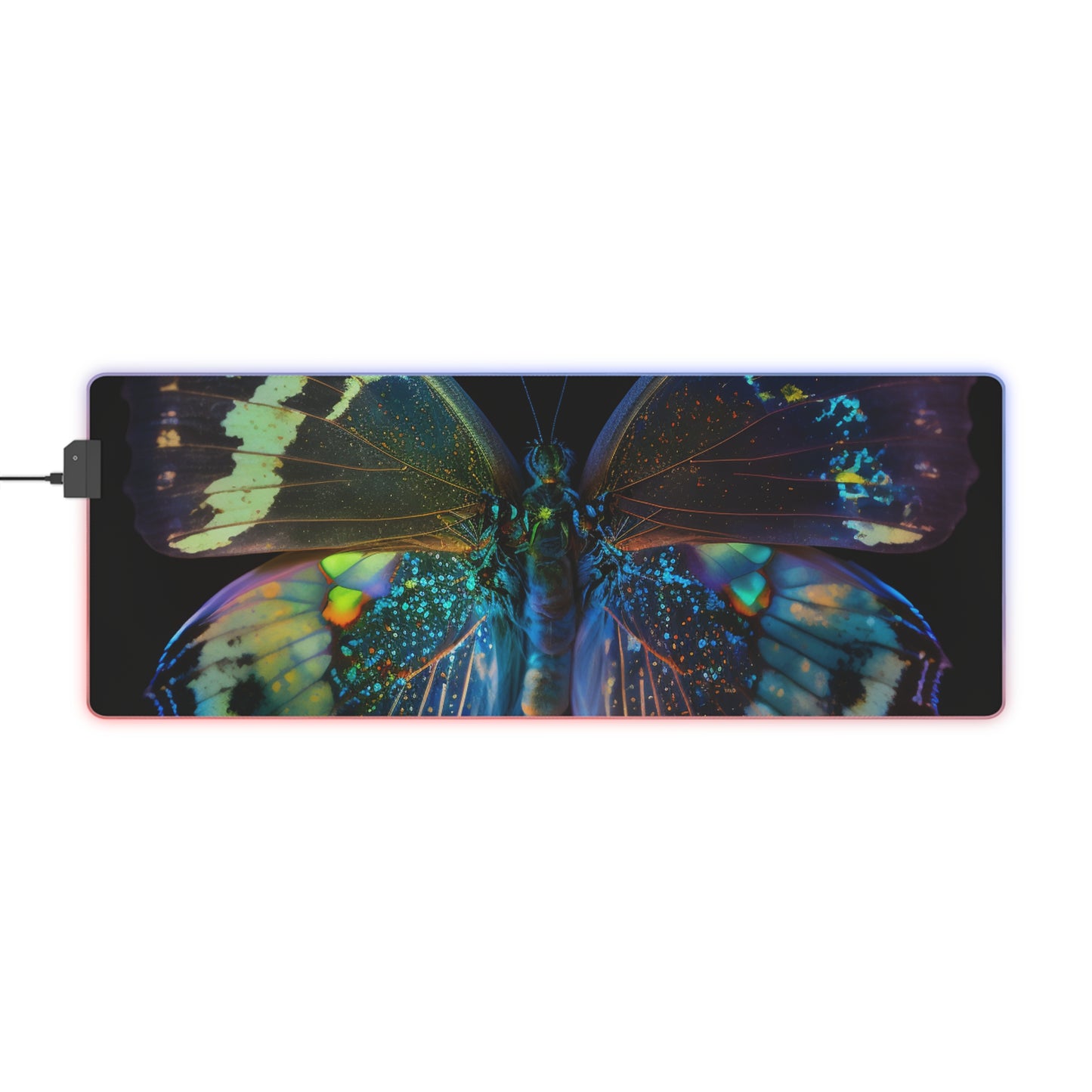 LED Gaming Mouse Pad Neon Butterfly Flair 4