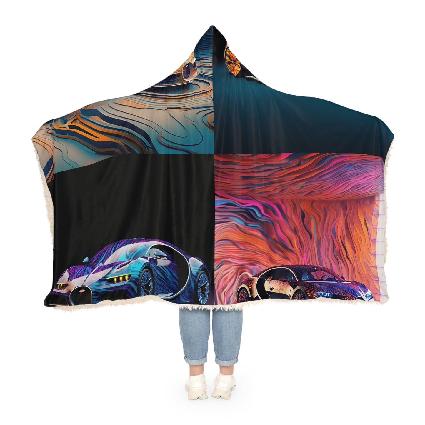 Snuggle Hooded Blanket Bugatti Abstract Flair 5