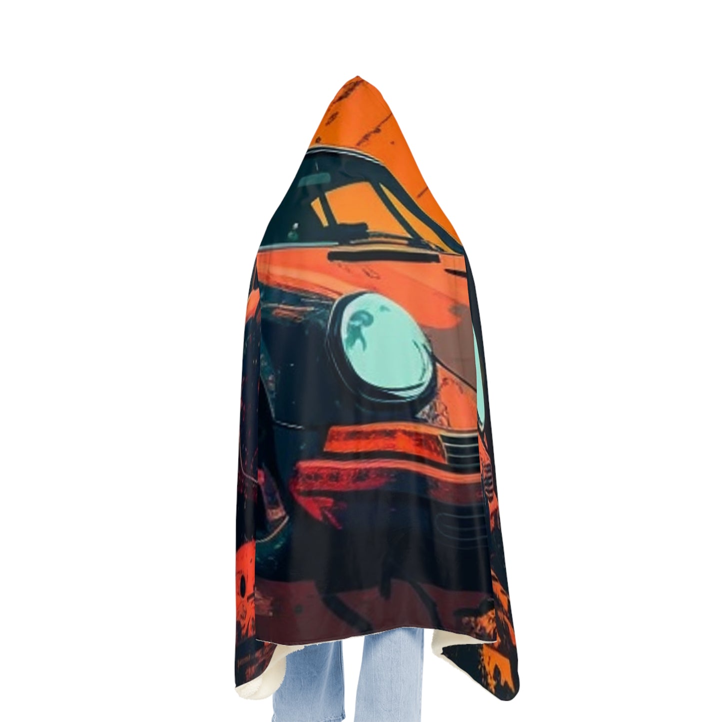 Snuggle Hooded Blanket Porsche Abstract 3