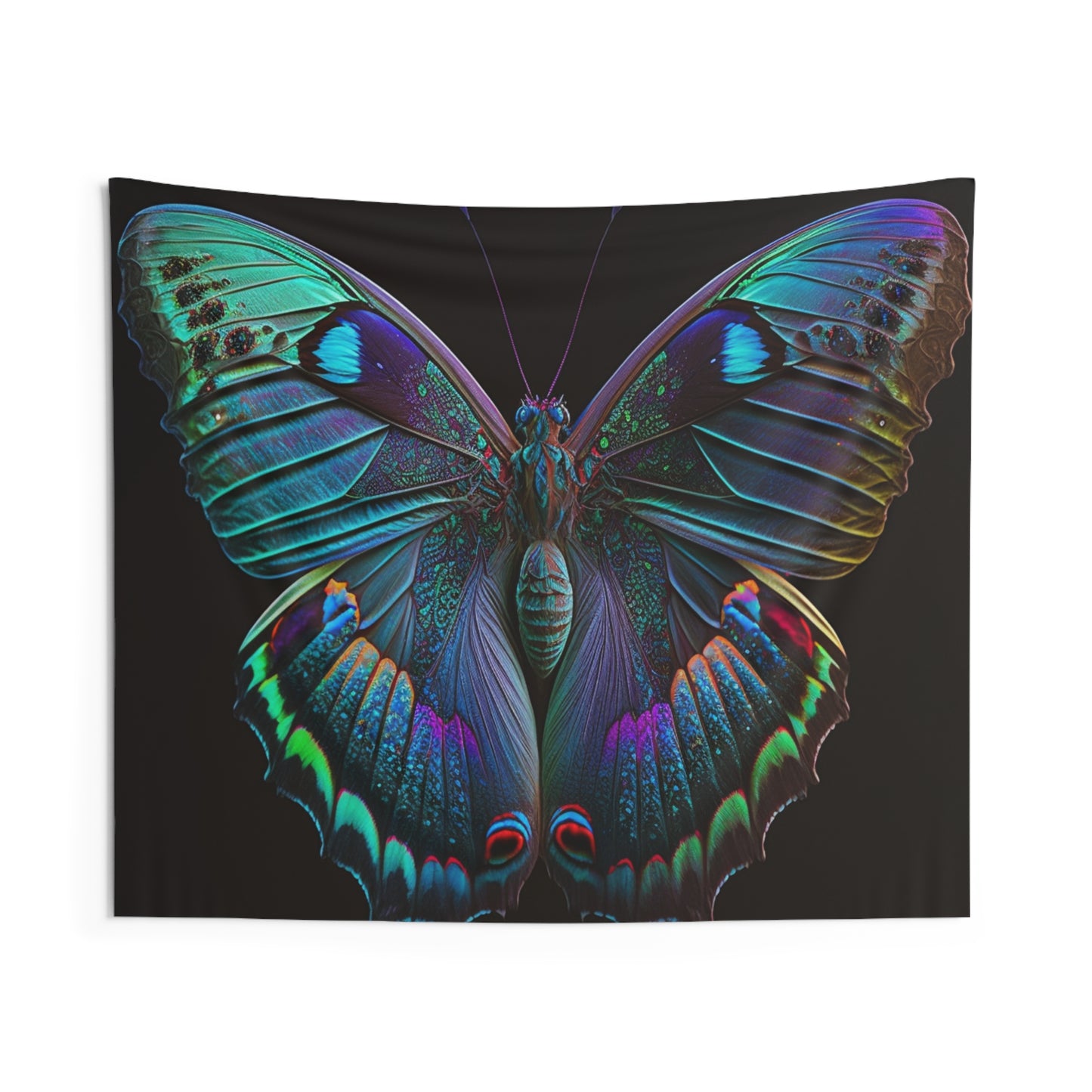 Indoor Wall Tapestries Hue Neon Butterfly 4