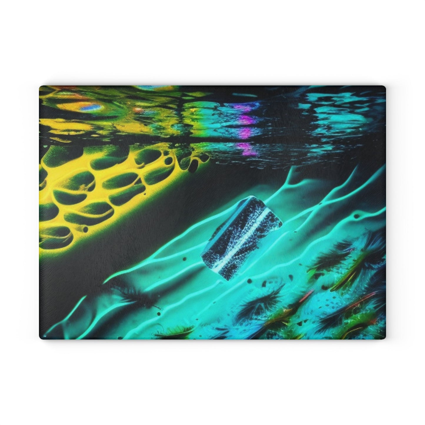 Glass Cutting Board Florescent Glow 2