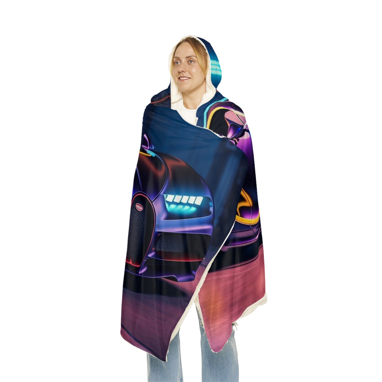 Snuggle Hooded Blanket Hyper Bugatti Neon Chiron 4