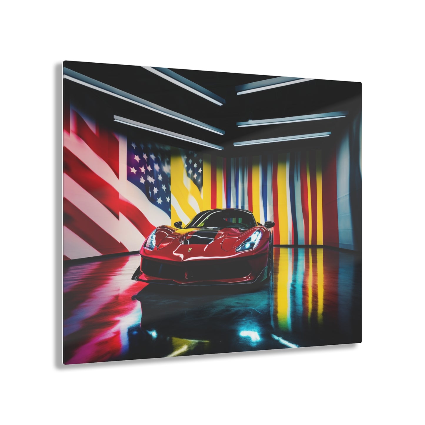 Acrylic Prints Macro Flag Ferrari 2