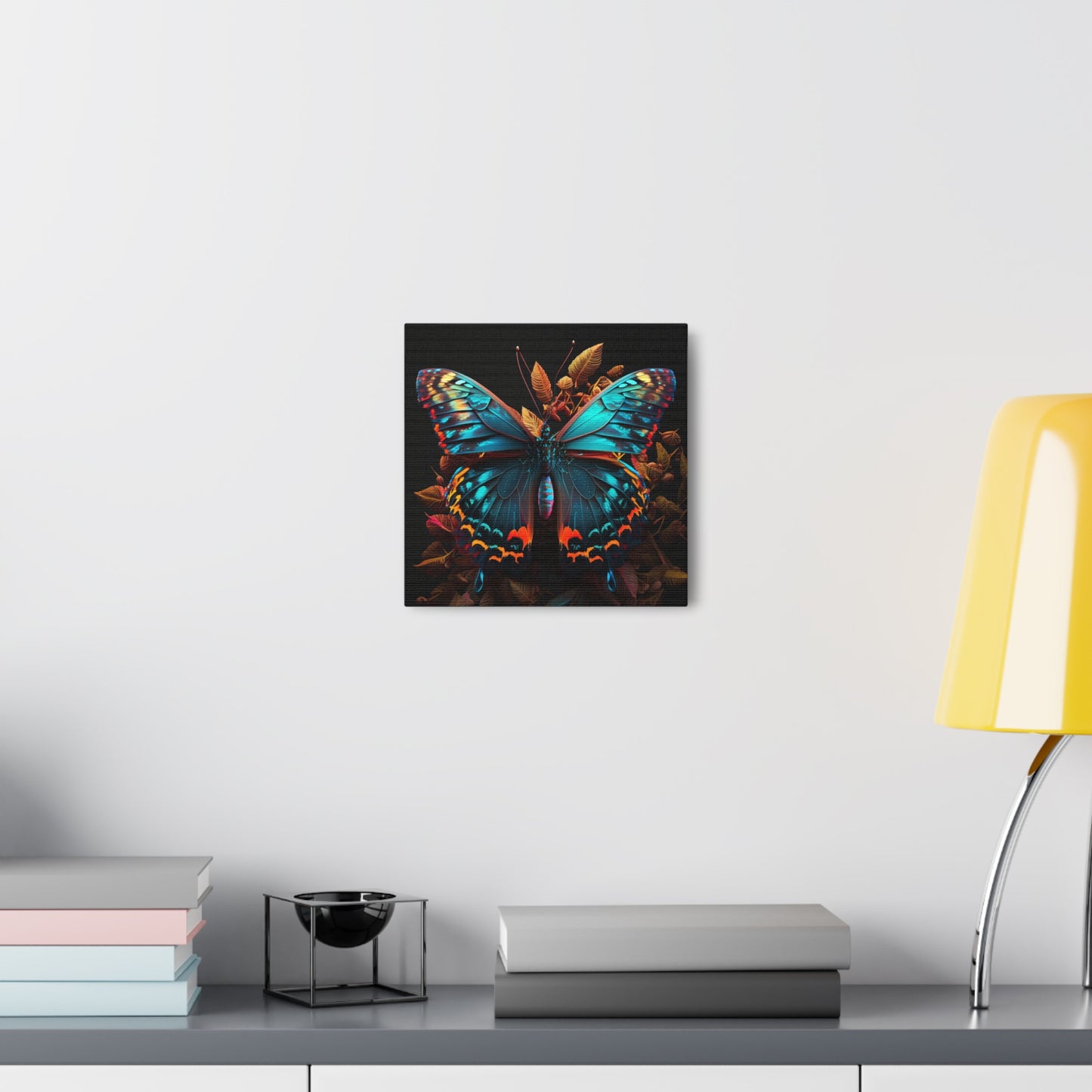 Canvas Gallery Wraps Hue Neon Butterfly 1