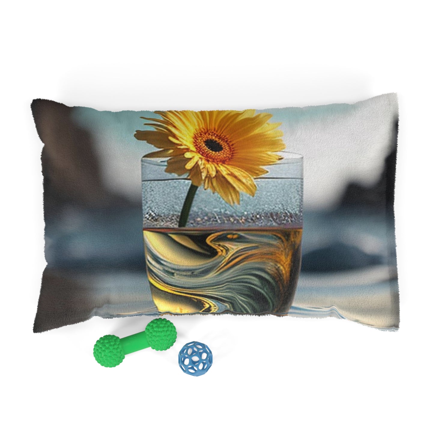 Pet Bed yello Gerbera glass 2