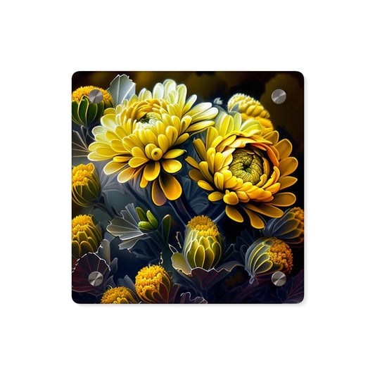 Acrylic Wall Art Panels Yellow Hermosas Flores Amarillas 4