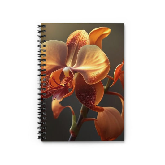 Spiral Notebook - Ruled Line Orange Orchid 1