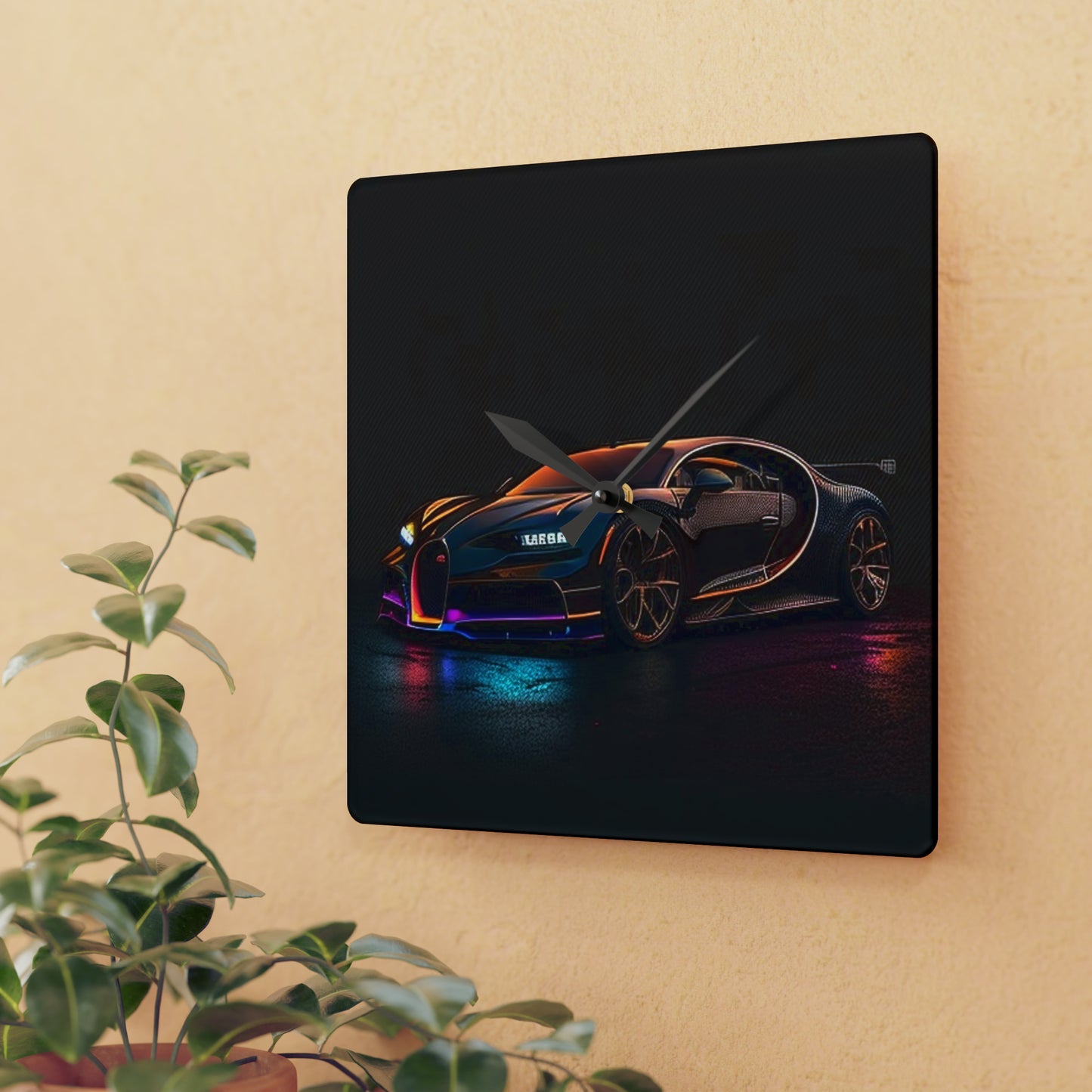 Acrylic Wall Clock Bugatti Chiron Super 4