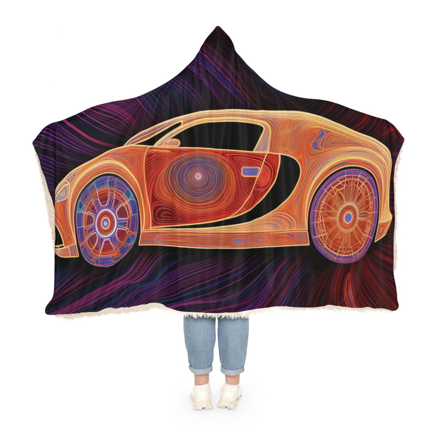 Snuggle Hooded Blanket Bugatti Abstract Concept 2