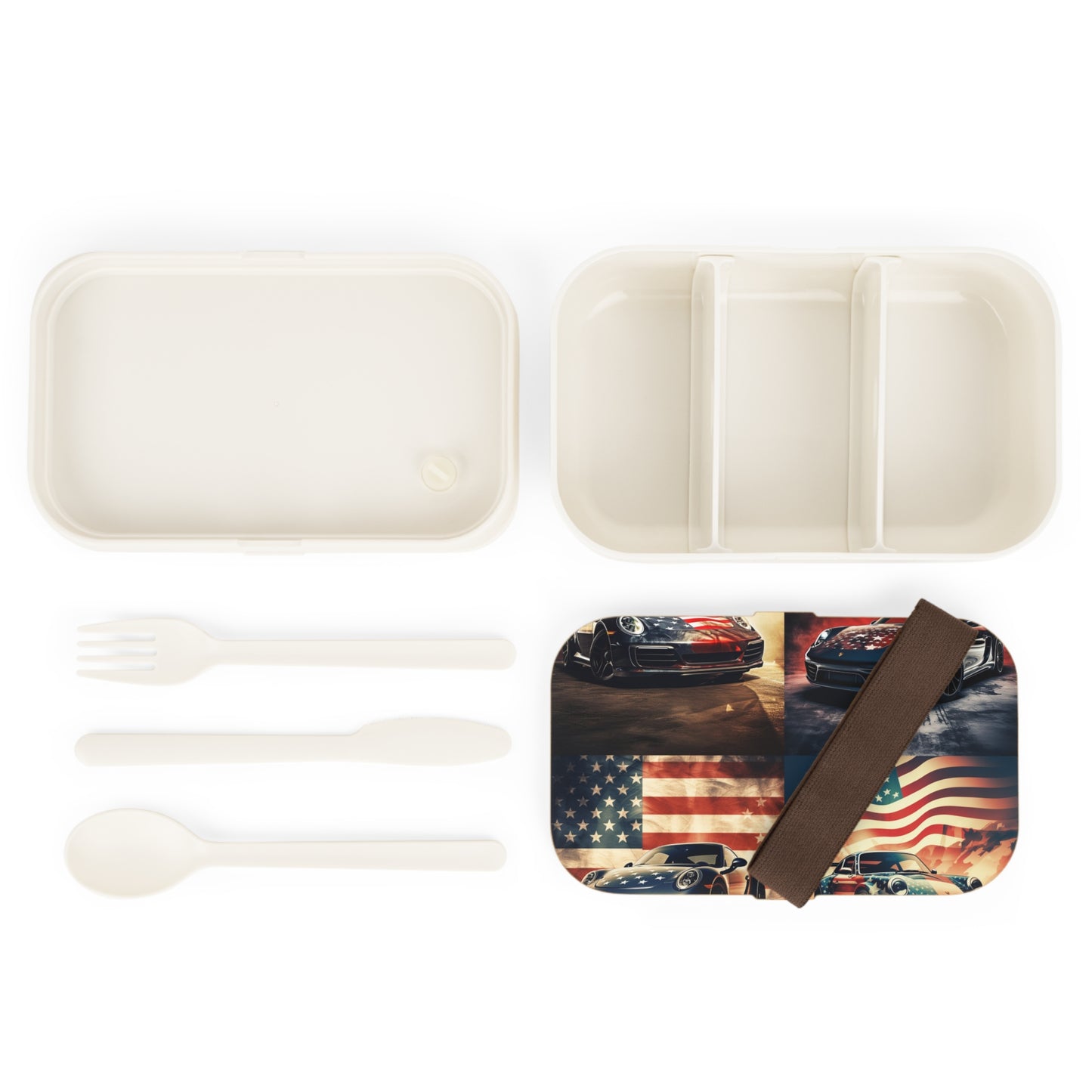 Bento Lunch Box Abstract American Flag Background Porsche 5