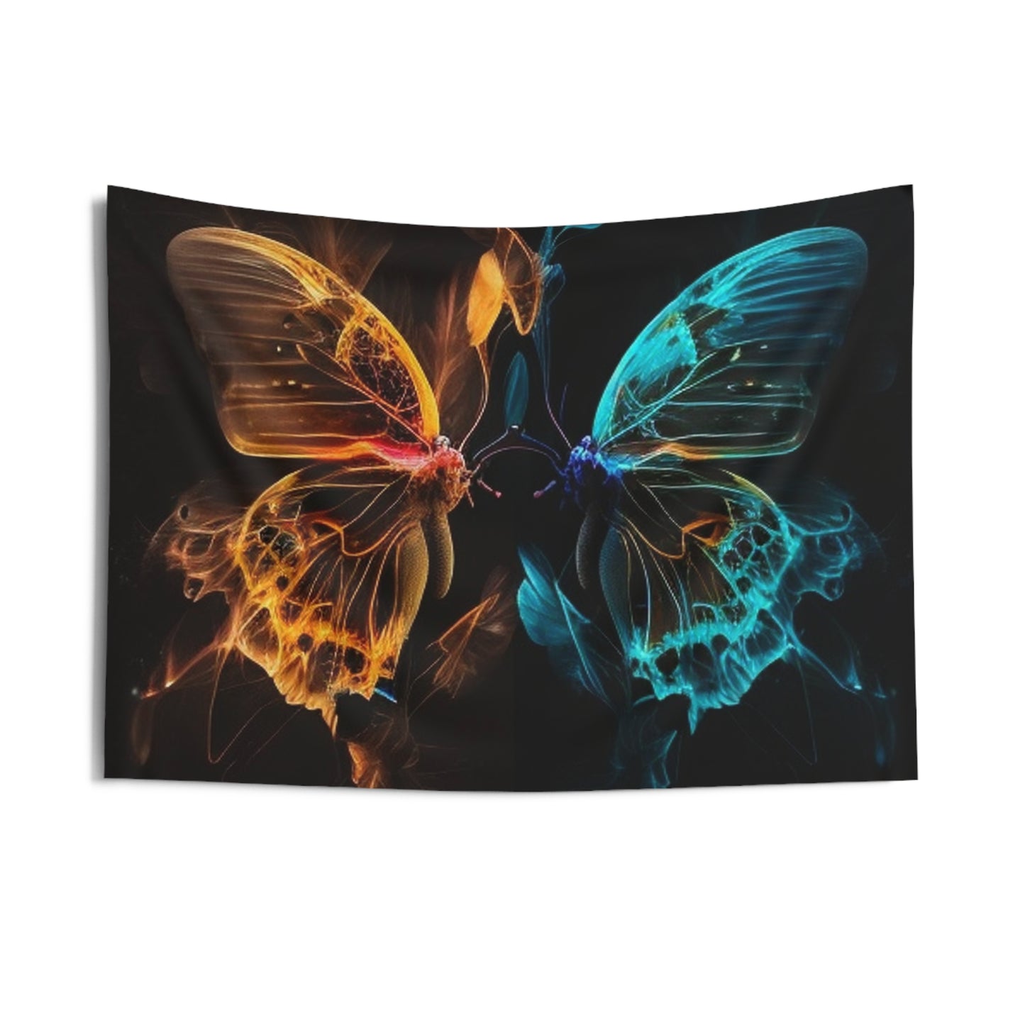 Indoor Wall Tapestries Kiss Neon Butterfly 2