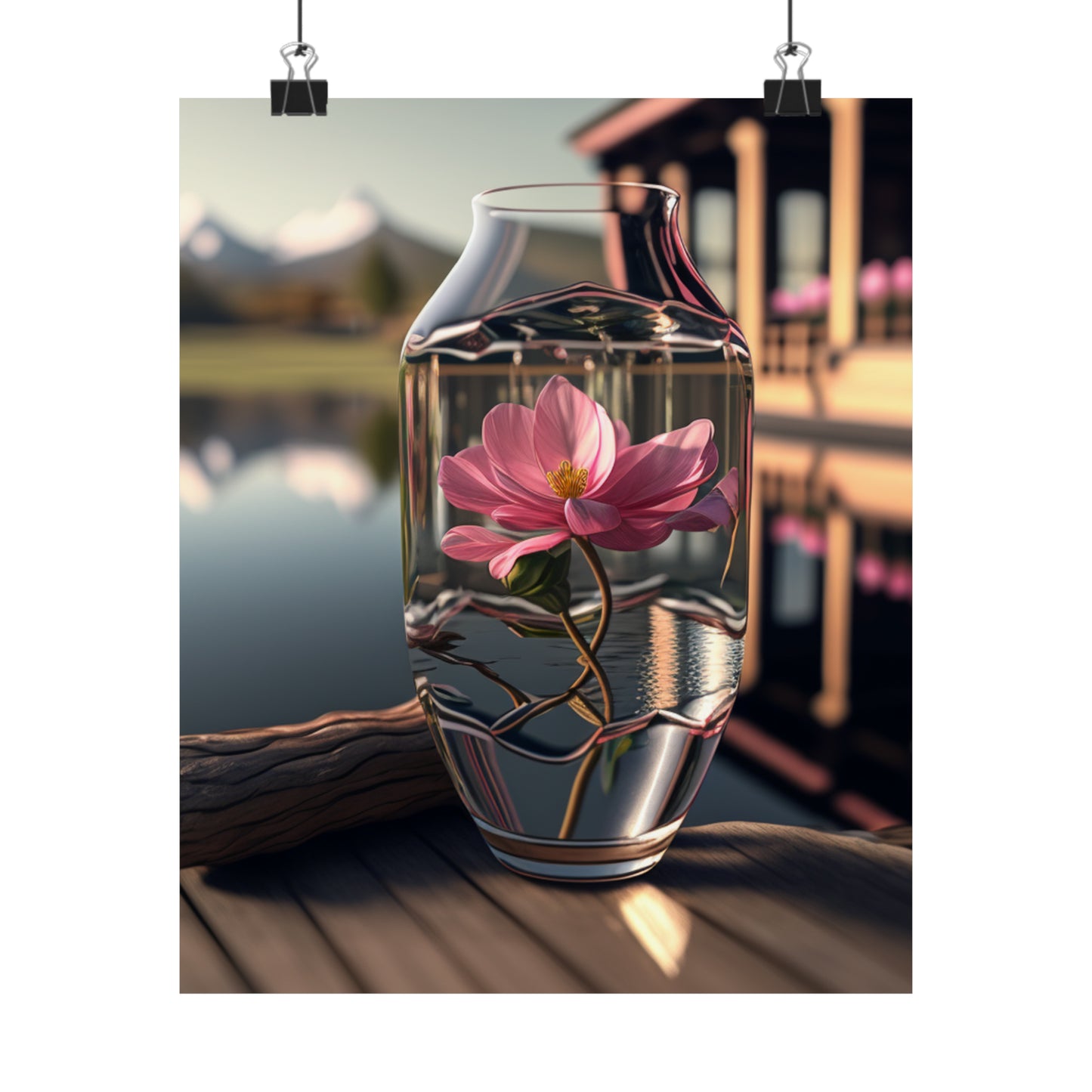 Premium Matte Vertical Posters Pink Magnolia 1