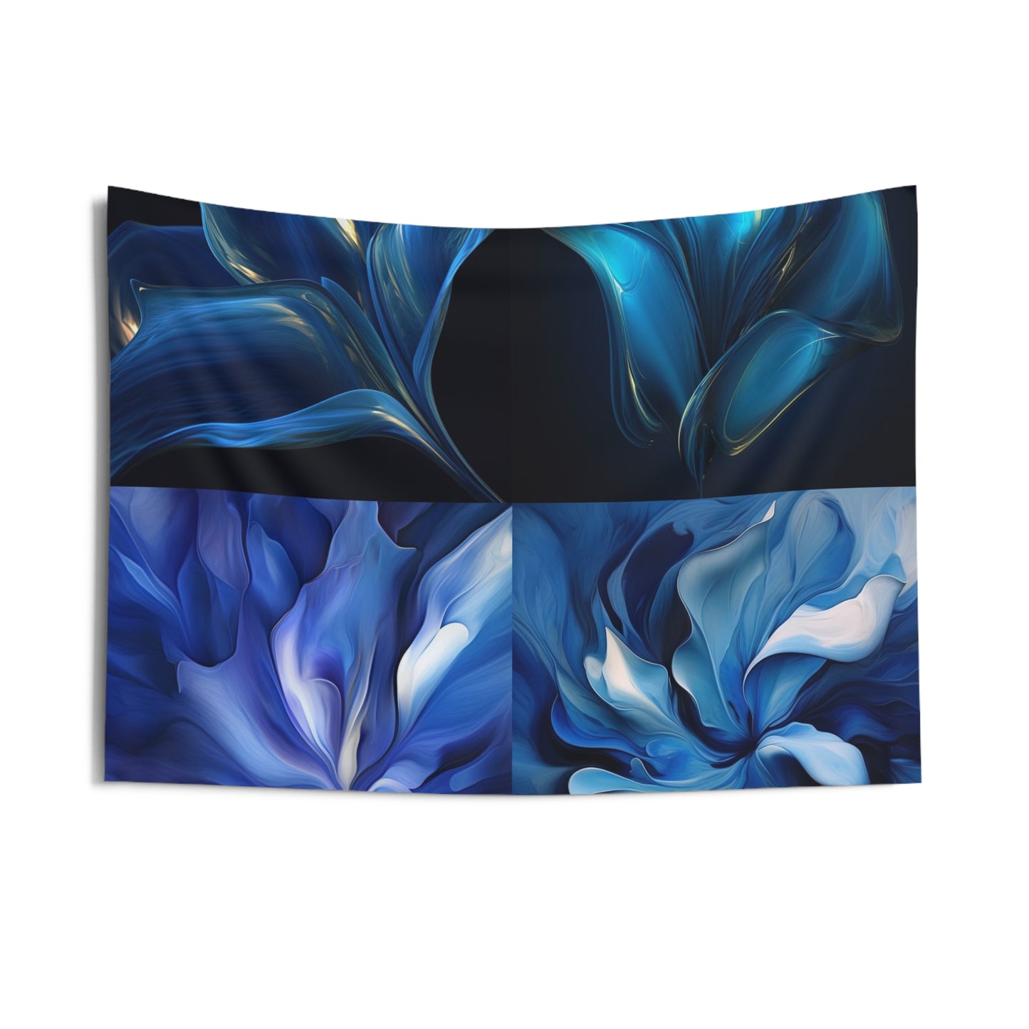 Indoor Wall Tapestries Abstract Blue Tulip 5