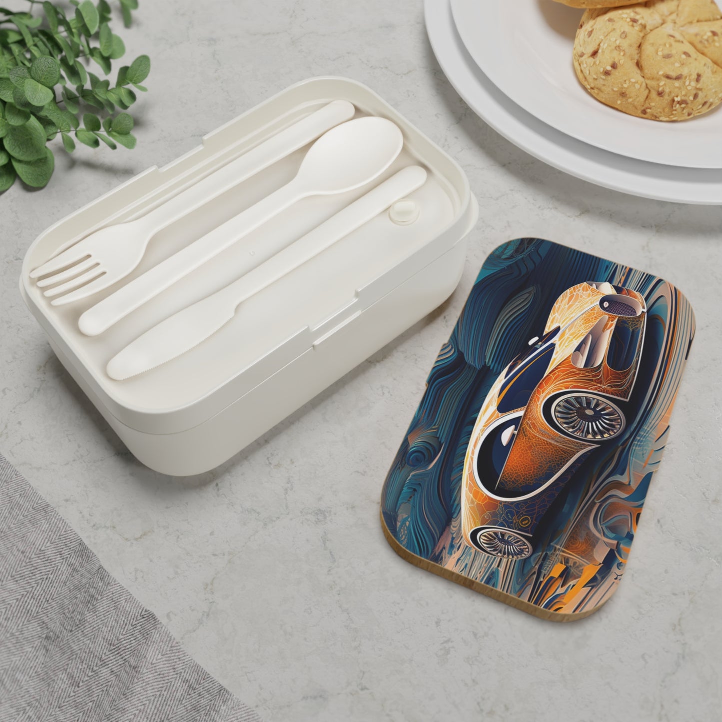 Bento Lunch Box Bugatti Abstract Flair 1