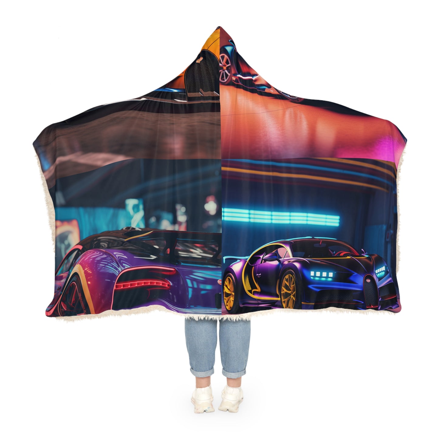 Snuggle Hooded Blanket Hyper Bugatti Neon Chiron 5