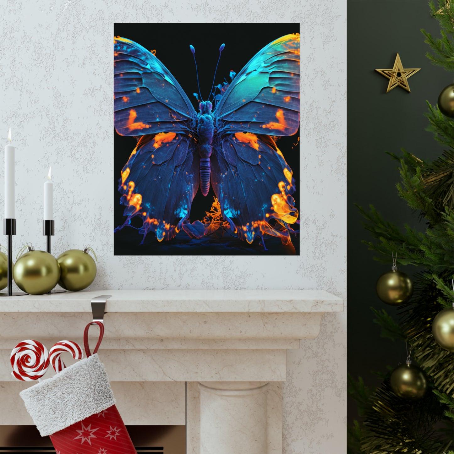 Premium Matte Vertical Posters Thermal Butterfly 3