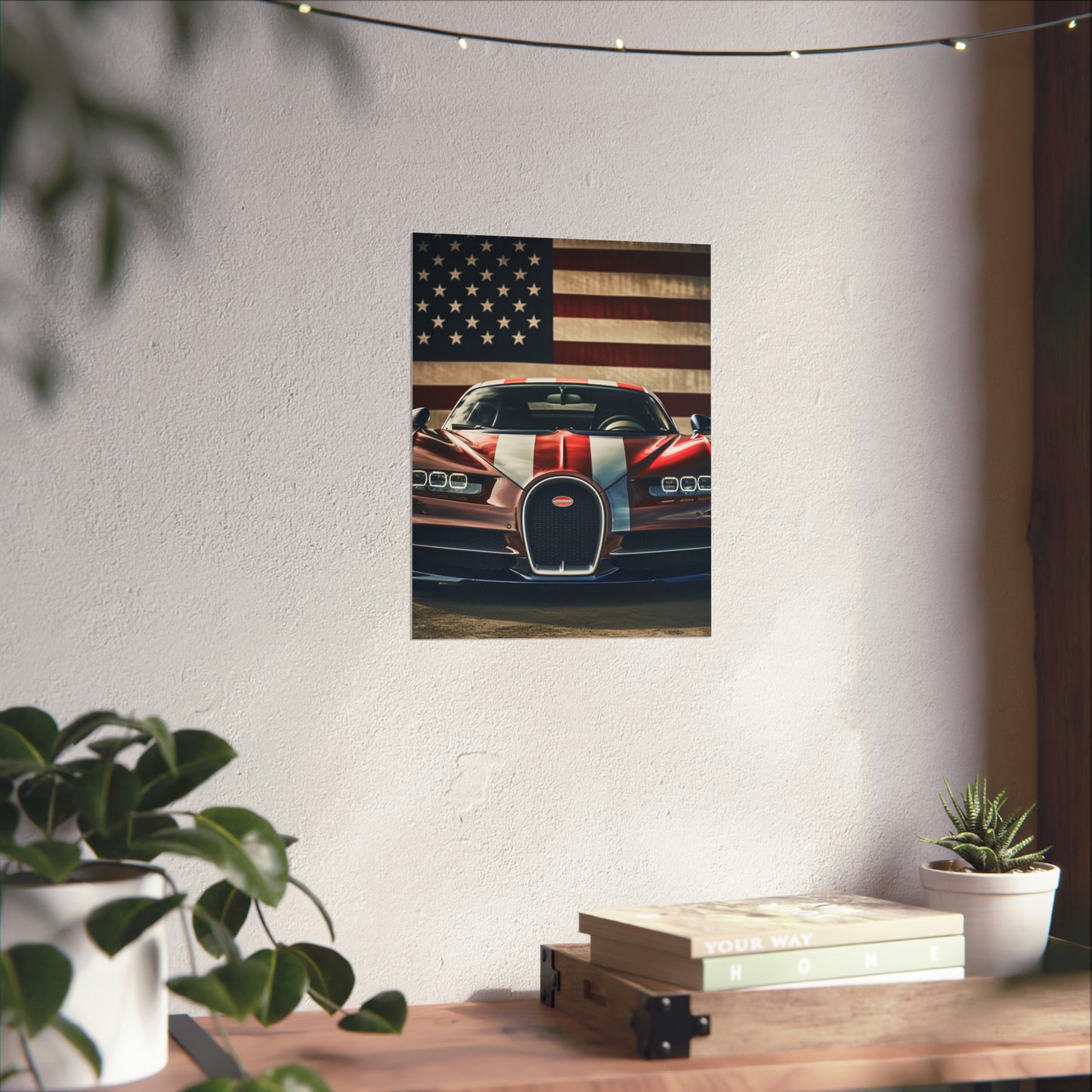 Premium Matte Vertical Posters Bugatti Flag 1