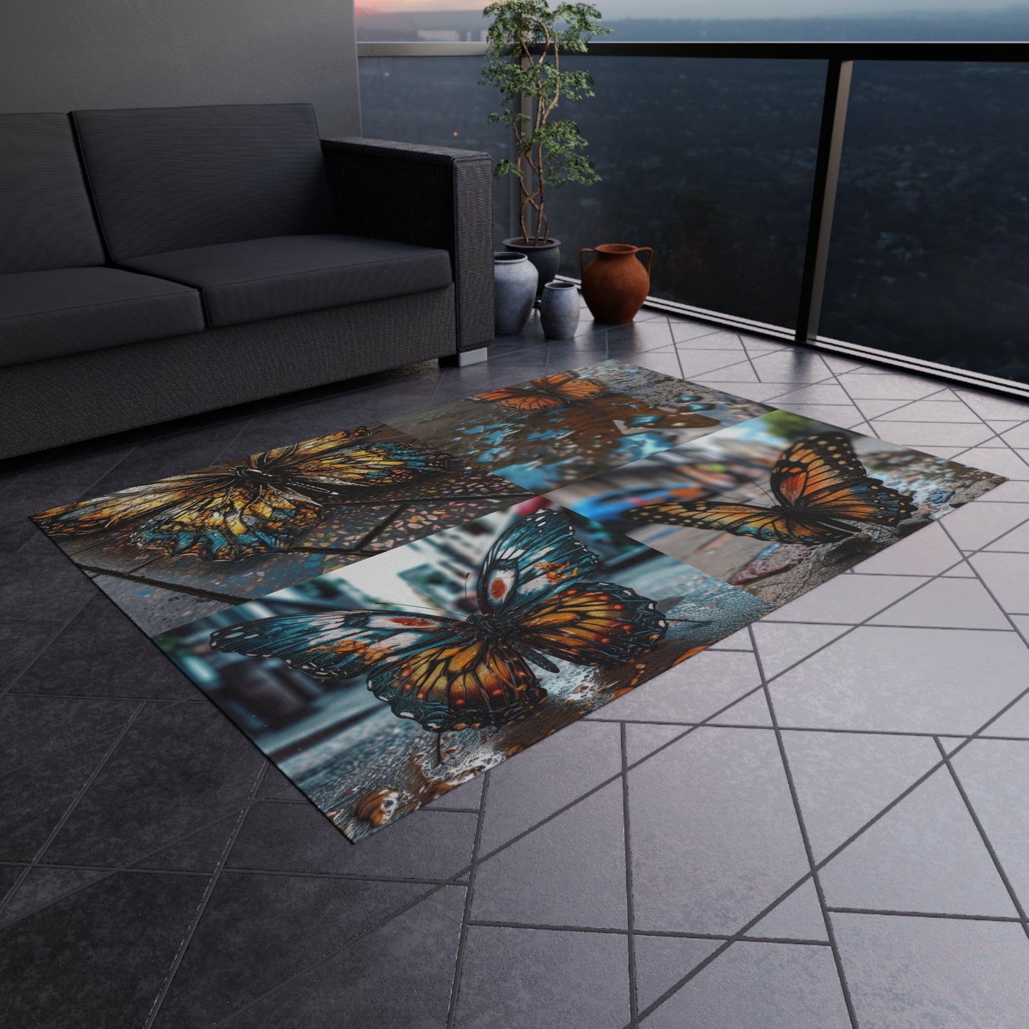 Outdoor Rug  Water Butterfly Street 5
