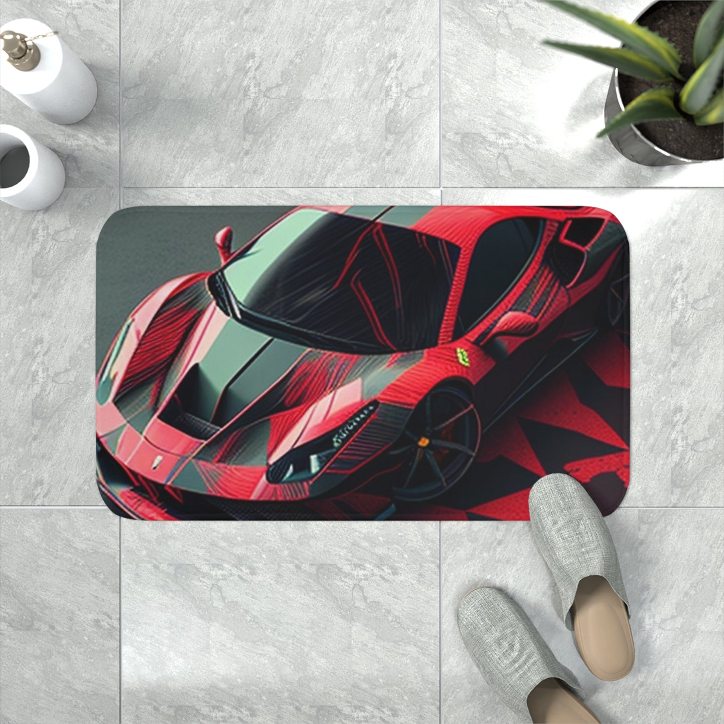 Memory Foam Bath Mat Ferrari Hyper 2