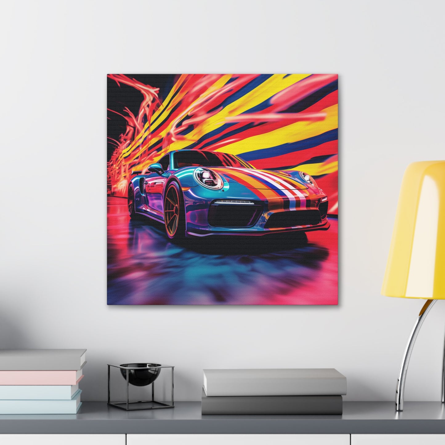 Canvas Gallery Wraps Macro American Flag Porsche 2