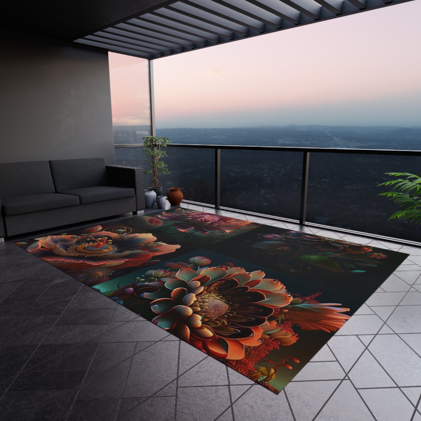 Outdoor Rug  Flower Arangment 5