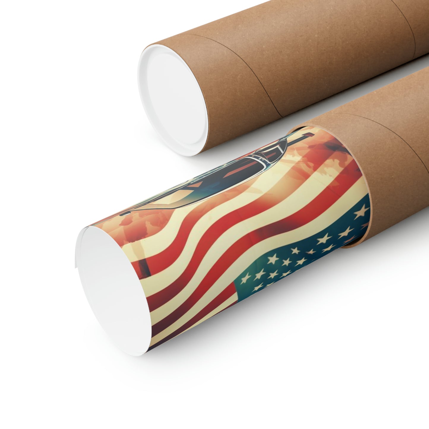 Premium Matte Vertical Posters Abstract American Flag Background Porsche 5