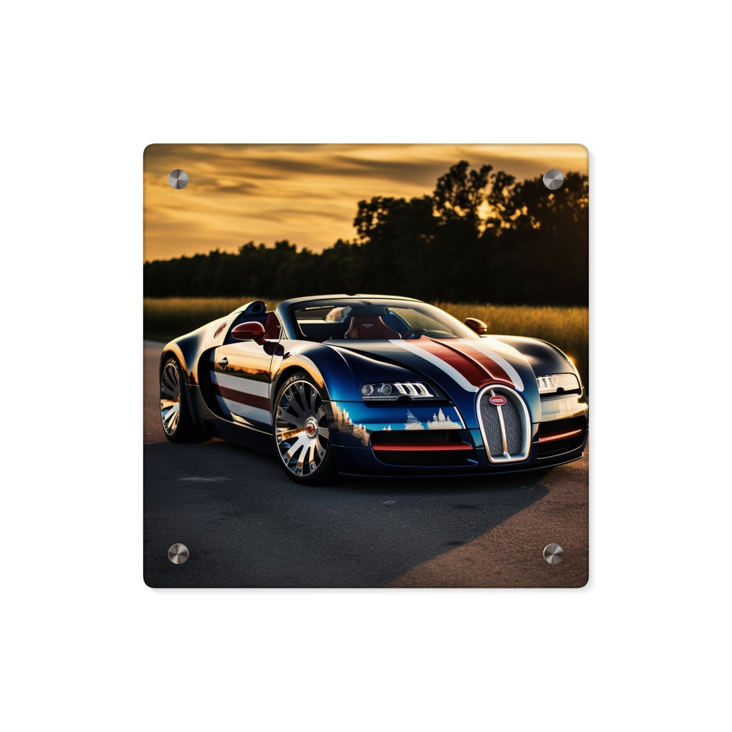 Acrylic Wall Art Panels Bugatti Flag American 3