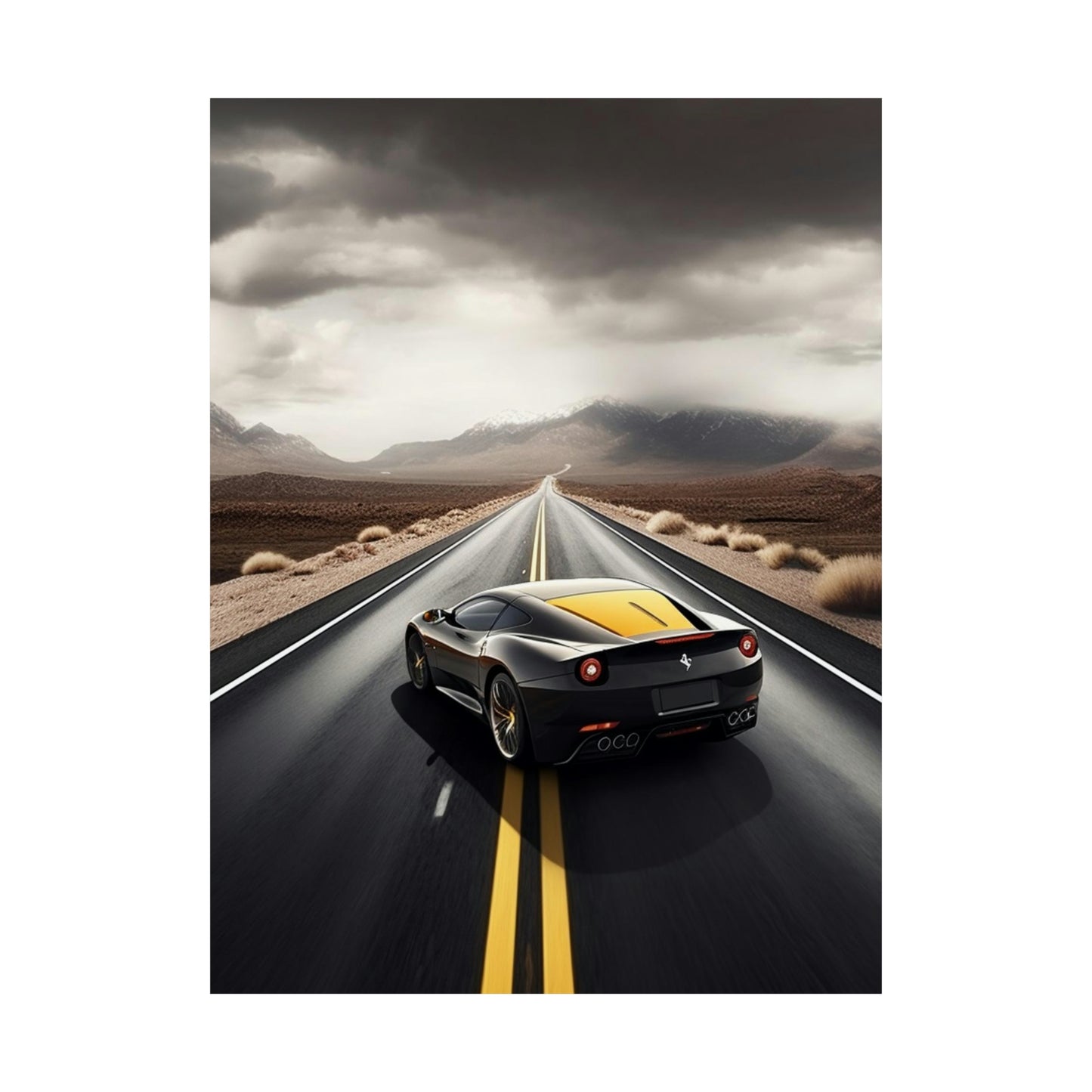 Premium Matte Vertical Posters Ferrari Road 4