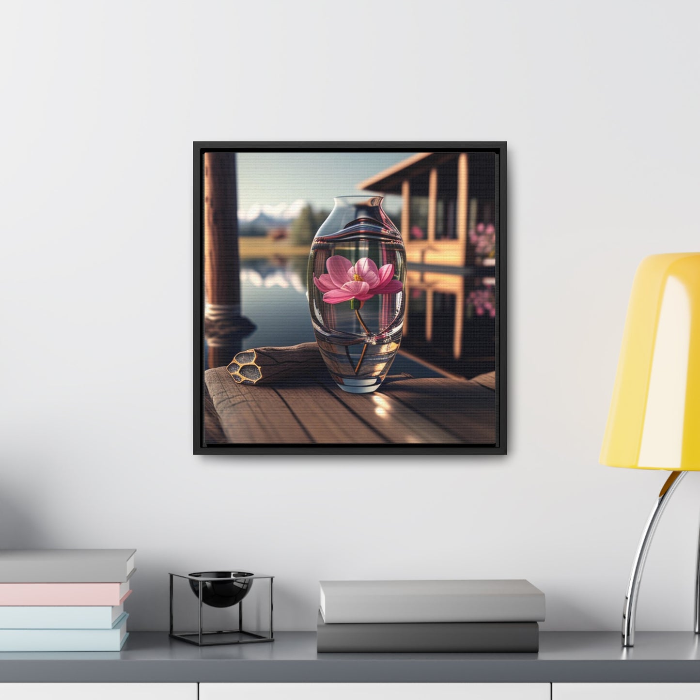 Gallery Canvas Wraps, Square Frame Pink Magnolia 2