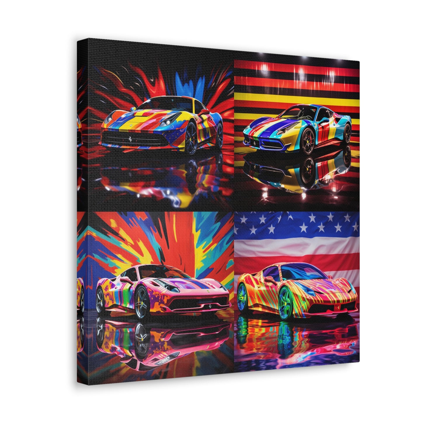 Canvas Gallery Wraps Hyper Colorfull Ferrari 5