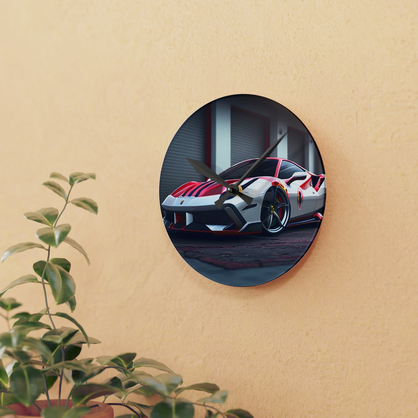 Acrylic Wall Clock Ferrari Hyper 3