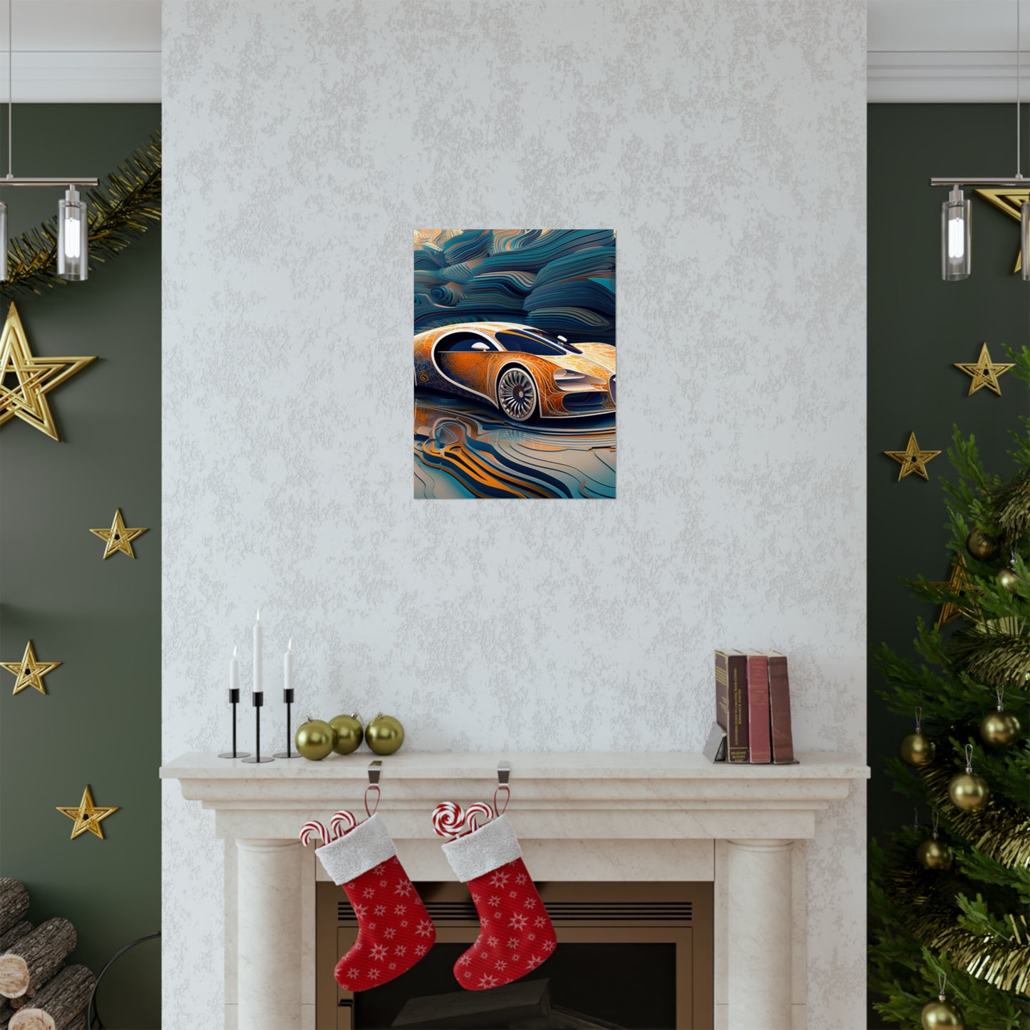 Premium Matte Vertical Posters Bugatti Abstract Flair 1