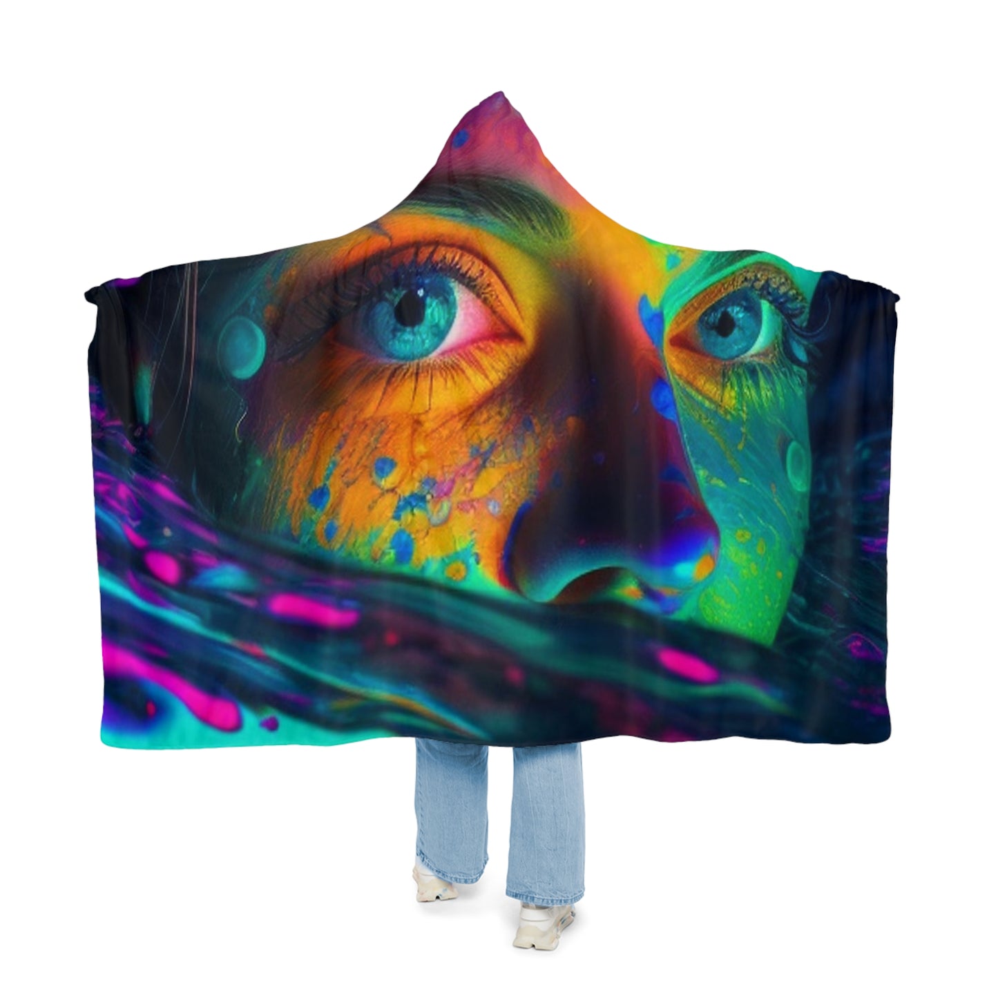 Snuggle Hooded Blanket Florescent Glow 3