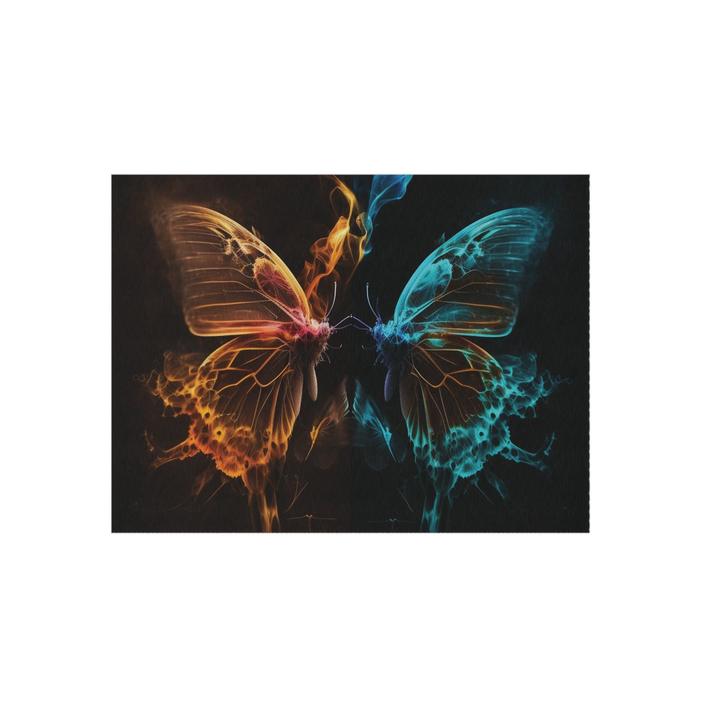 Outdoor Rug  Kiss Neon Butterfly 10