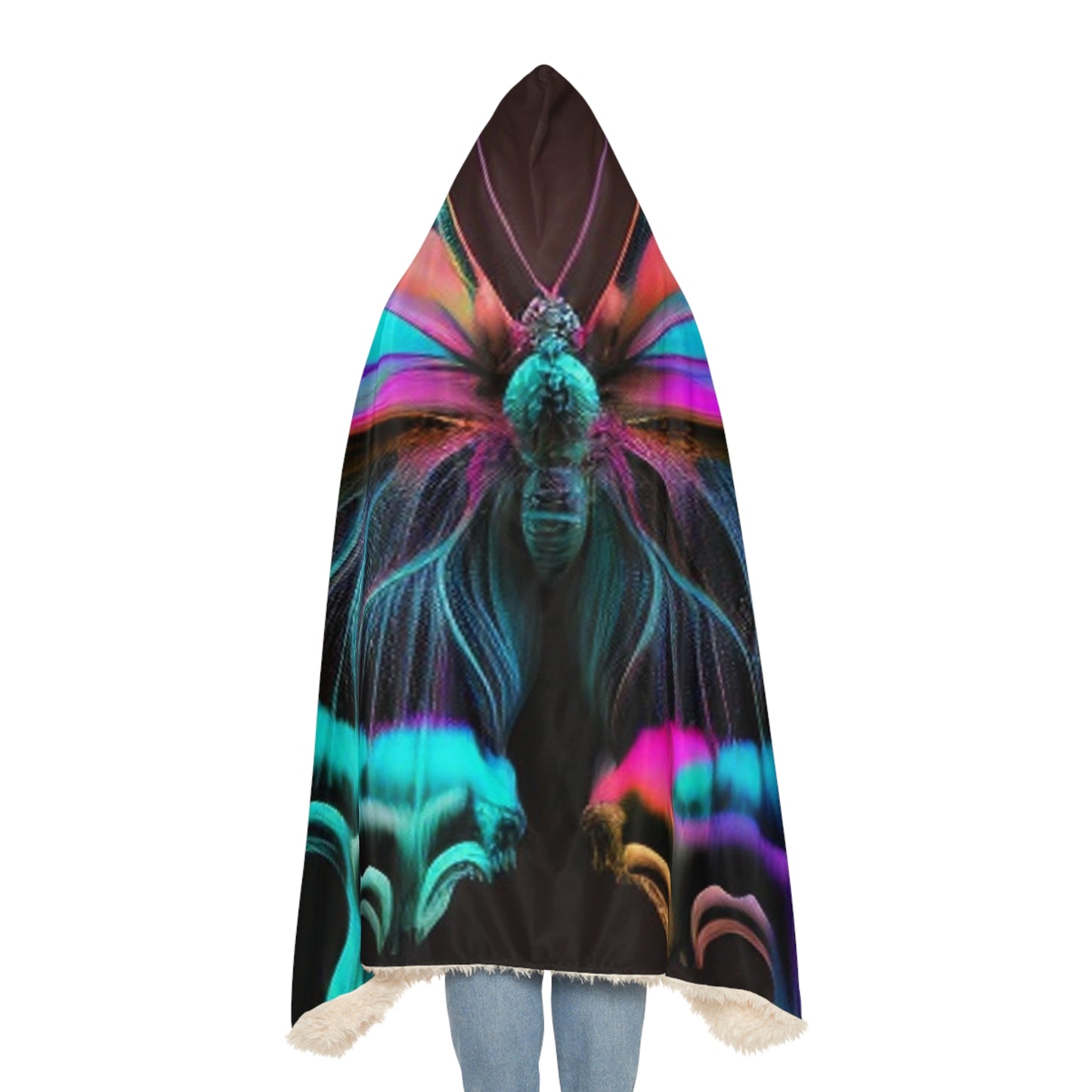 Snuggle Hooded Blanket Neon Butterfly Fusion 3