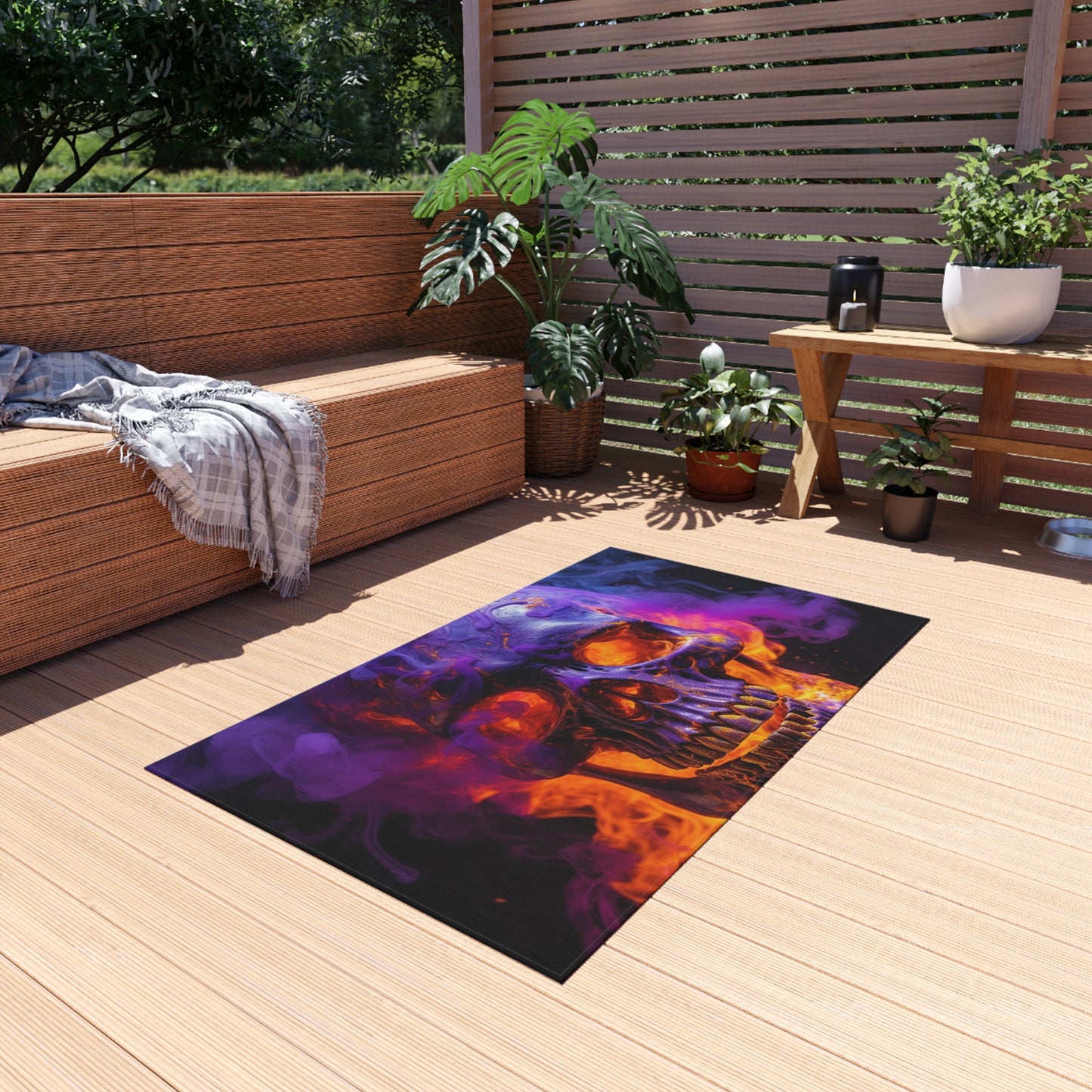 Outdoor Rug  Macro Skull 1