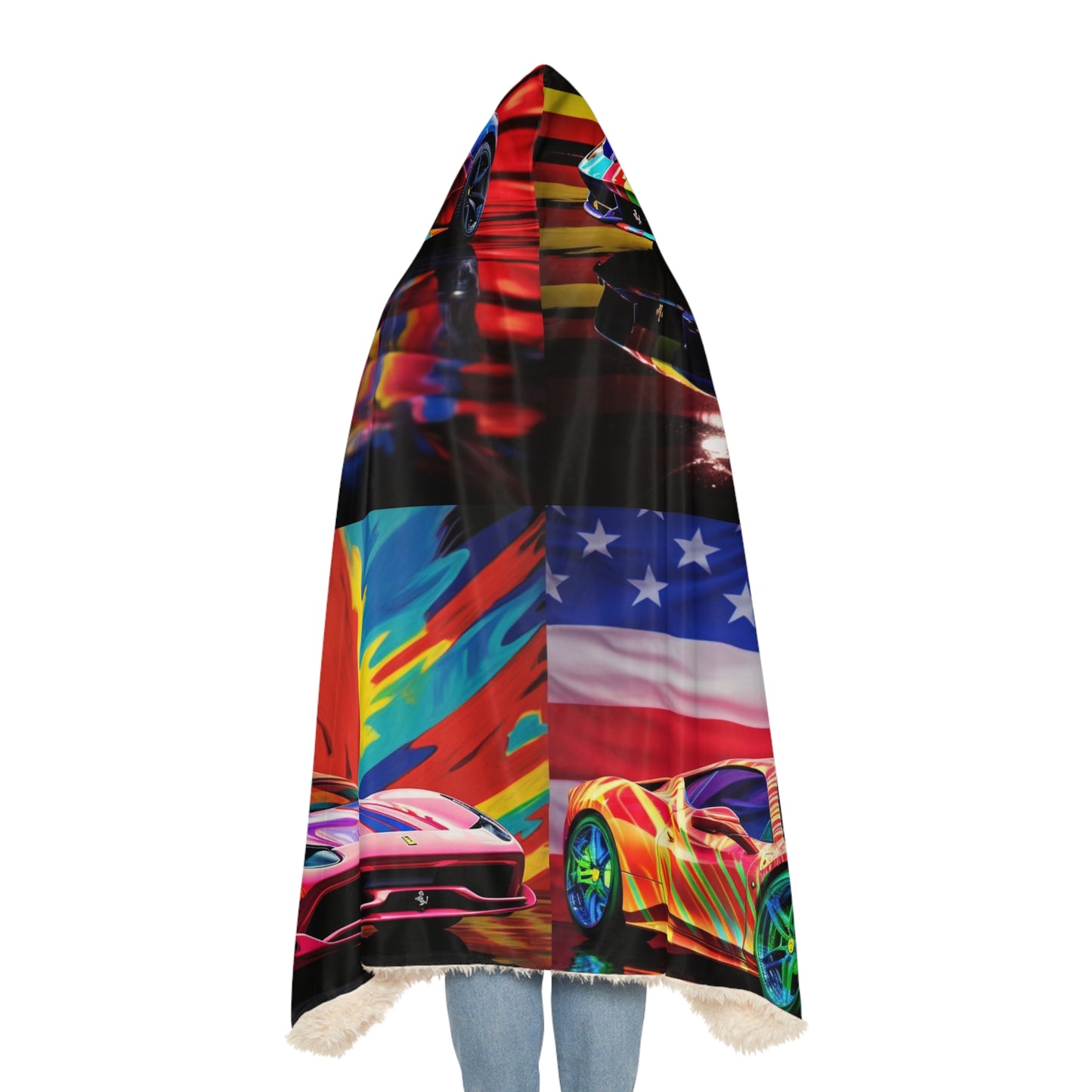 Snuggle Hooded Blanket Hyper Colorfull Ferrari 5