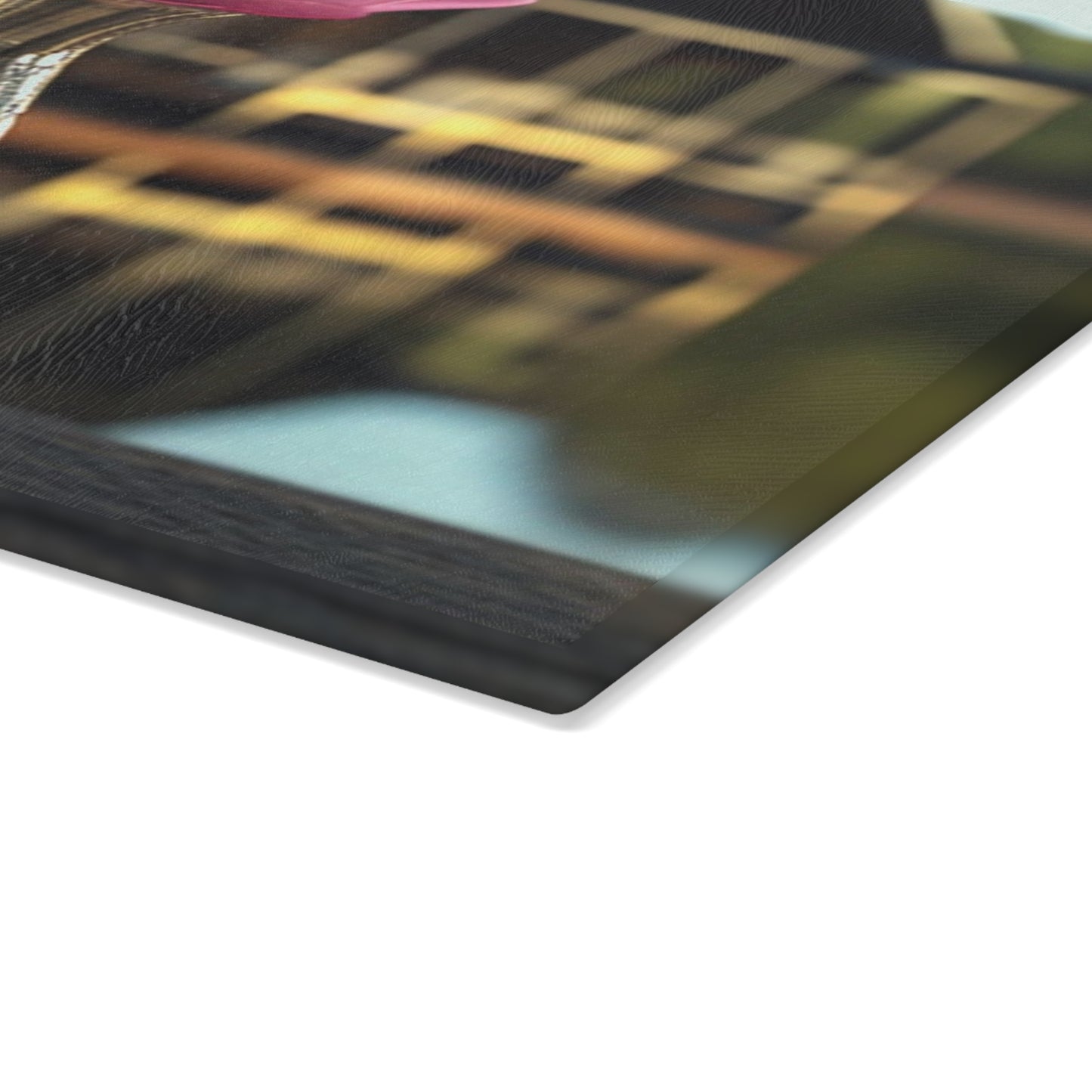 Glass Cutting Board Magnolia in a Glass vase 4