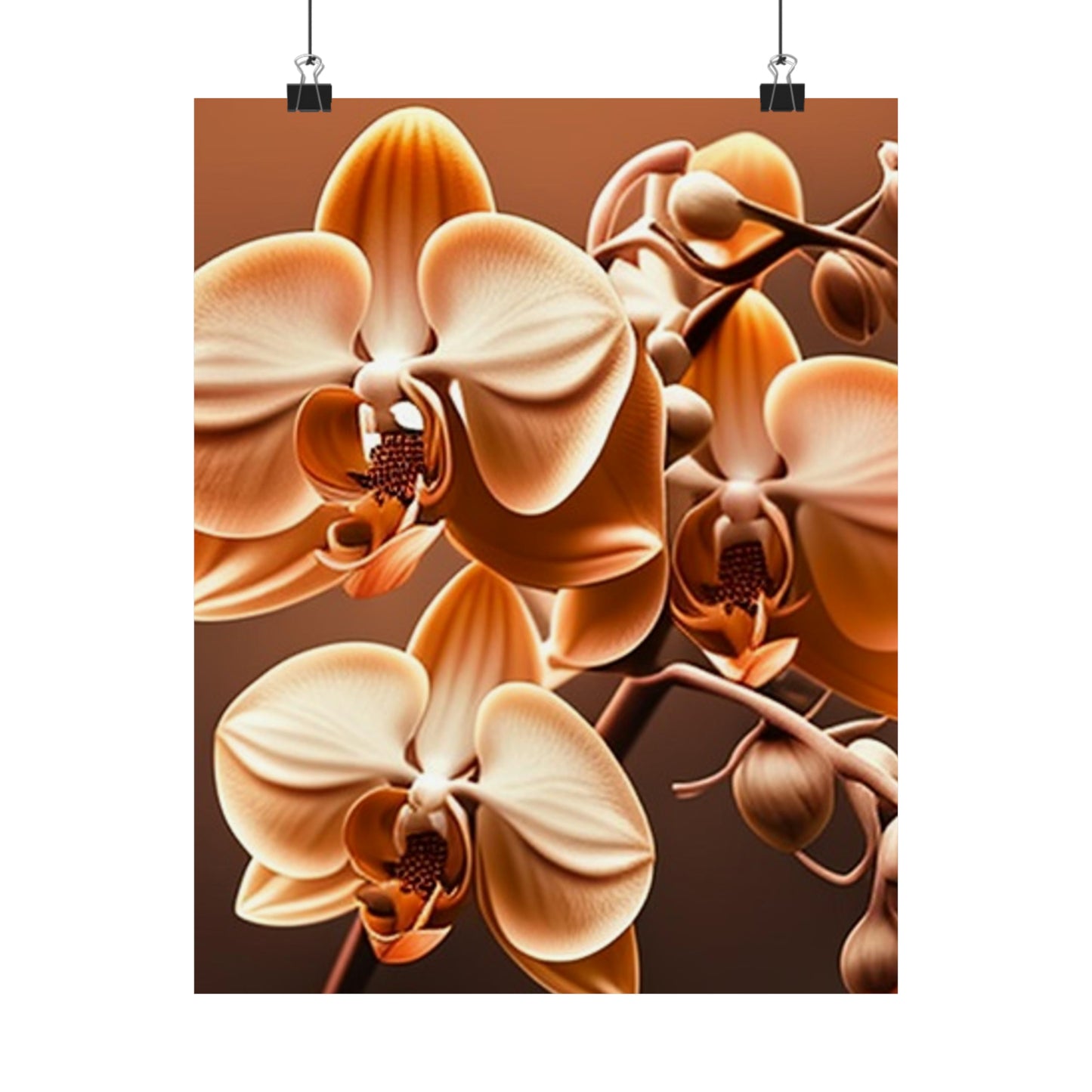 Premium Matte Vertical Posters orchid pedals 3