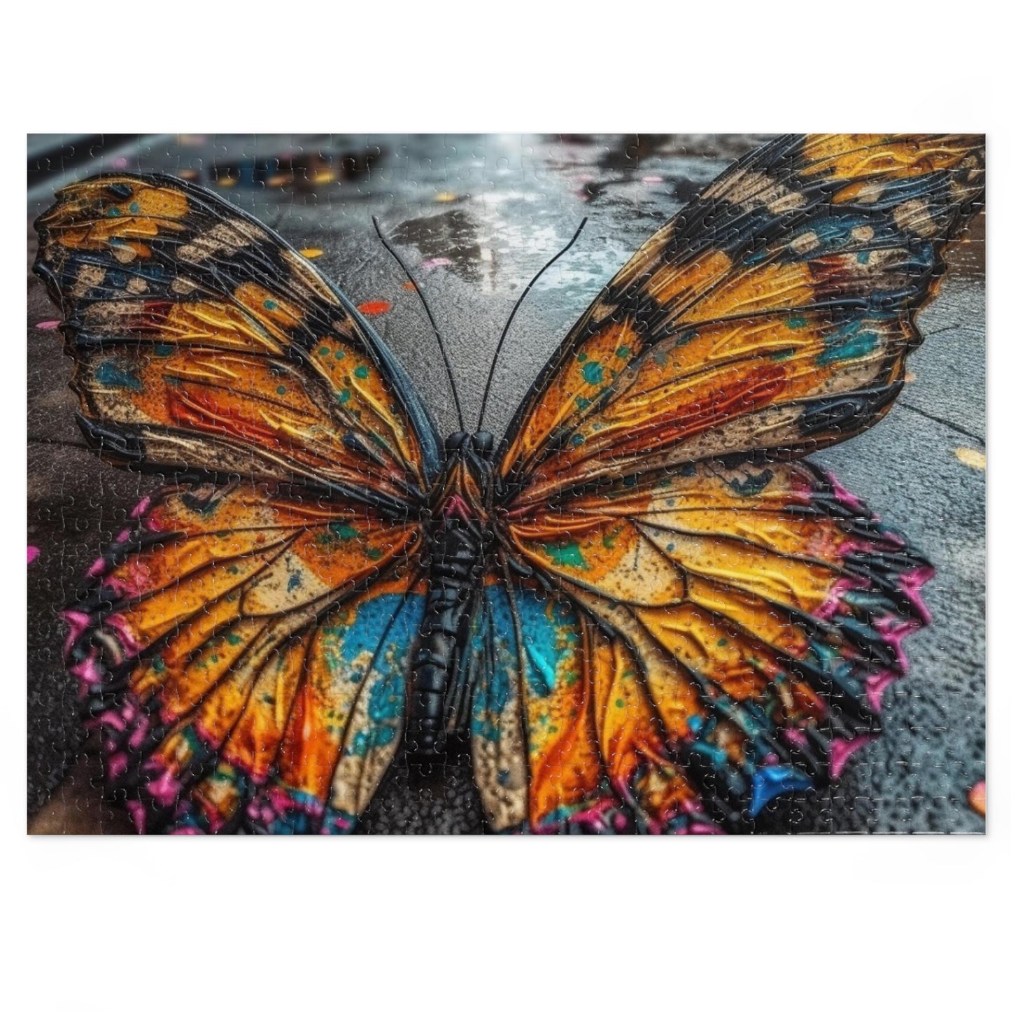 Jigsaw Puzzle (30, 110, 252, 500,1000-Piece) Liquid Street Butterfly 1
