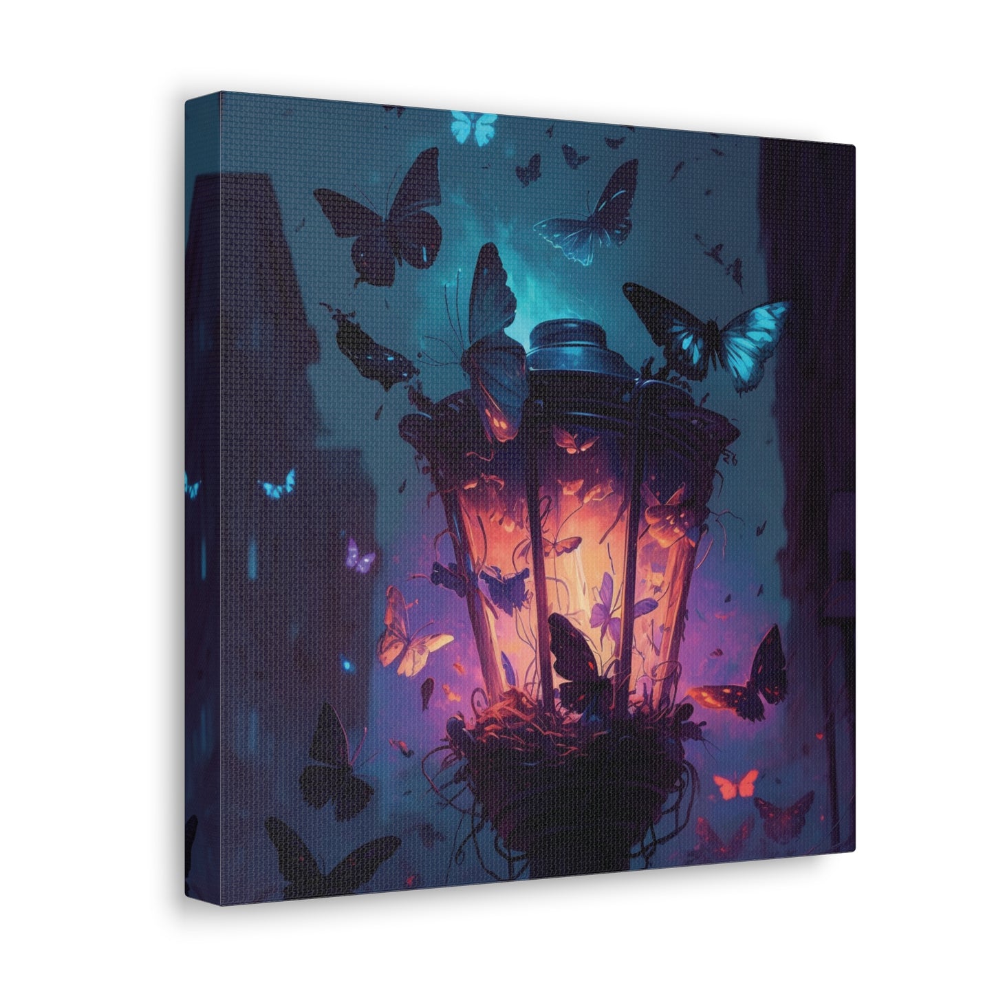 Canvas Gallery Wraps Street Light Butterfly 3