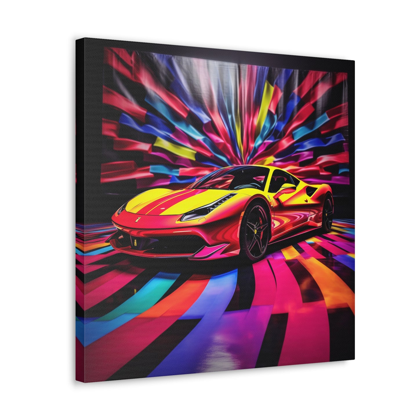 Canvas Gallery Wraps Macro Flag Ferrari 3