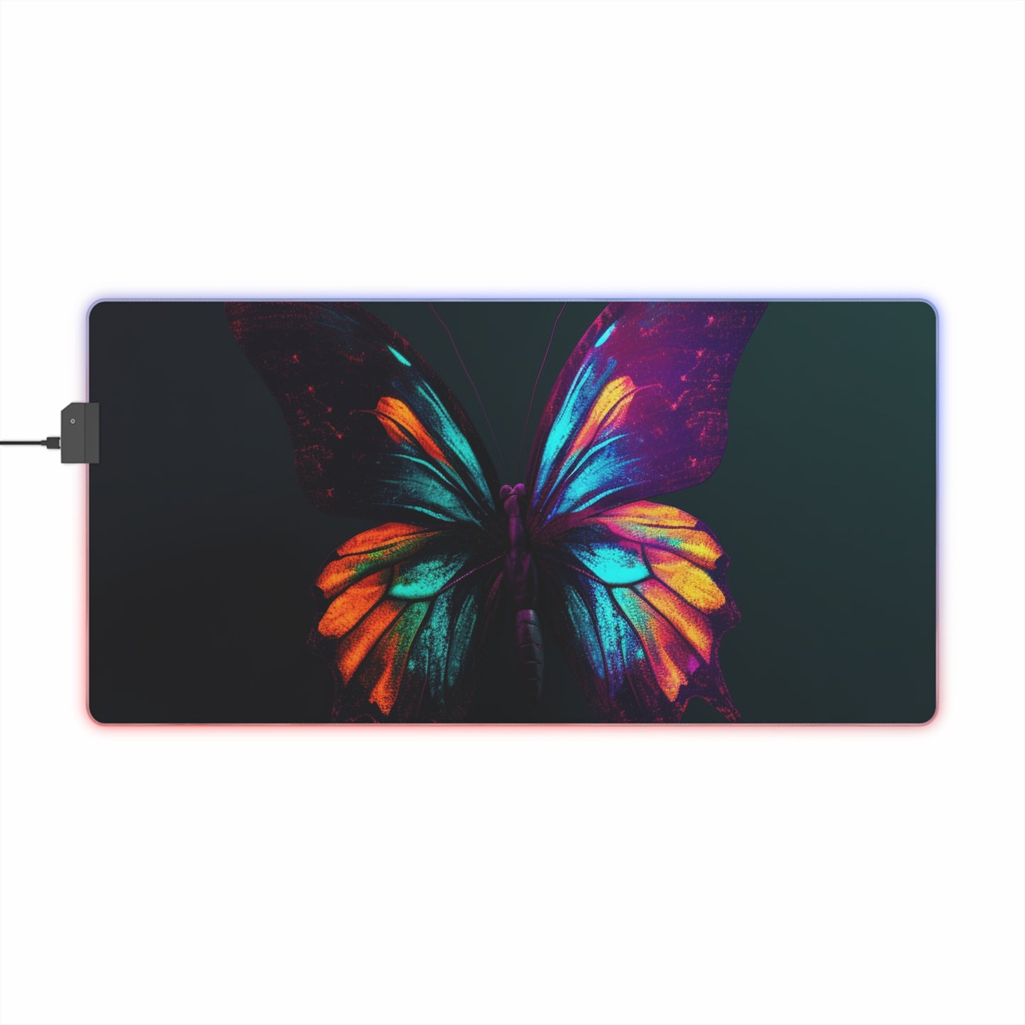 LED Gaming Mouse Pad Hyper Colorful Butterfly Macro 4