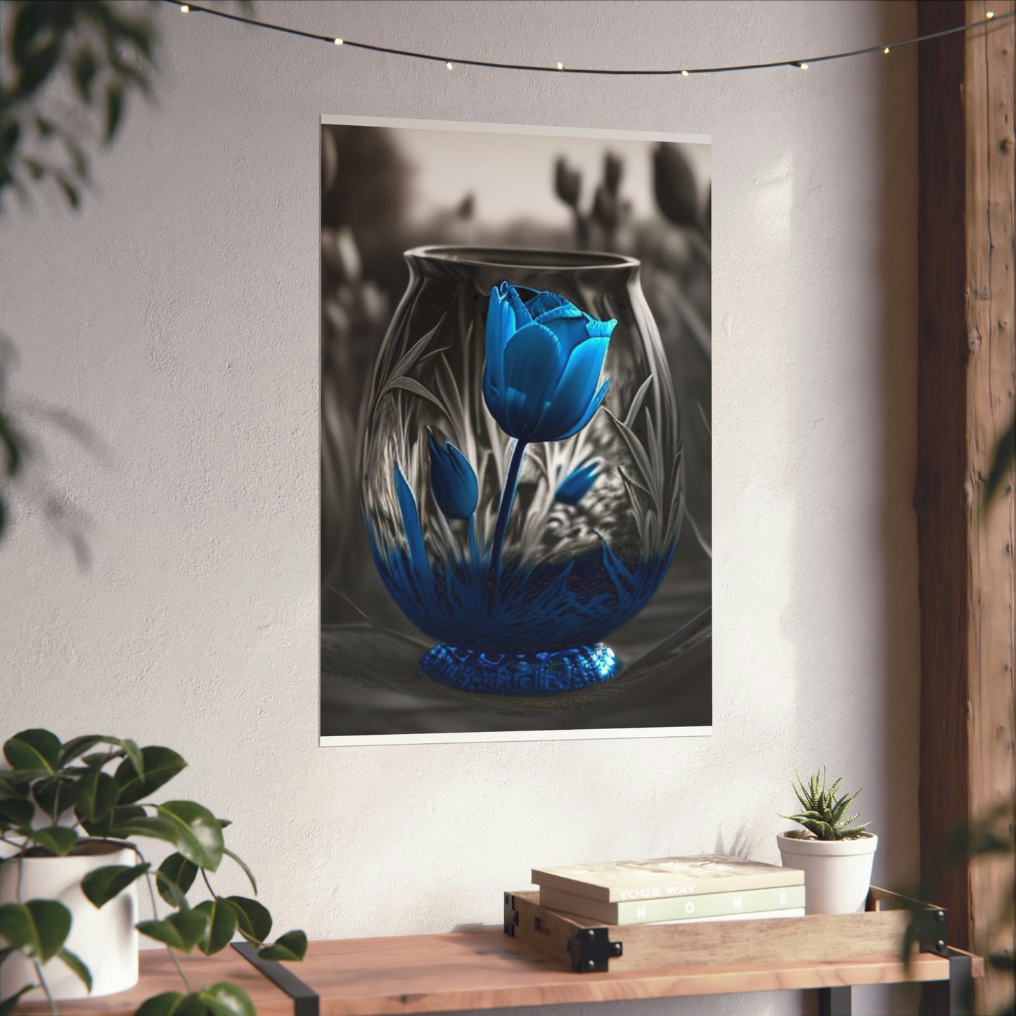 Premium Matte Vertical Posters Tulip Blue 3