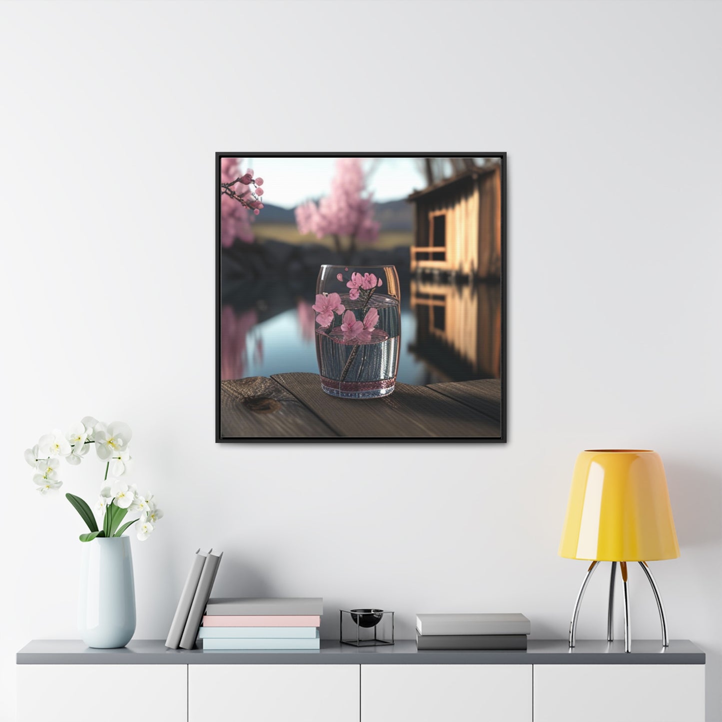 Gallery Canvas Wraps, Square Frame Cherry Blossom 1