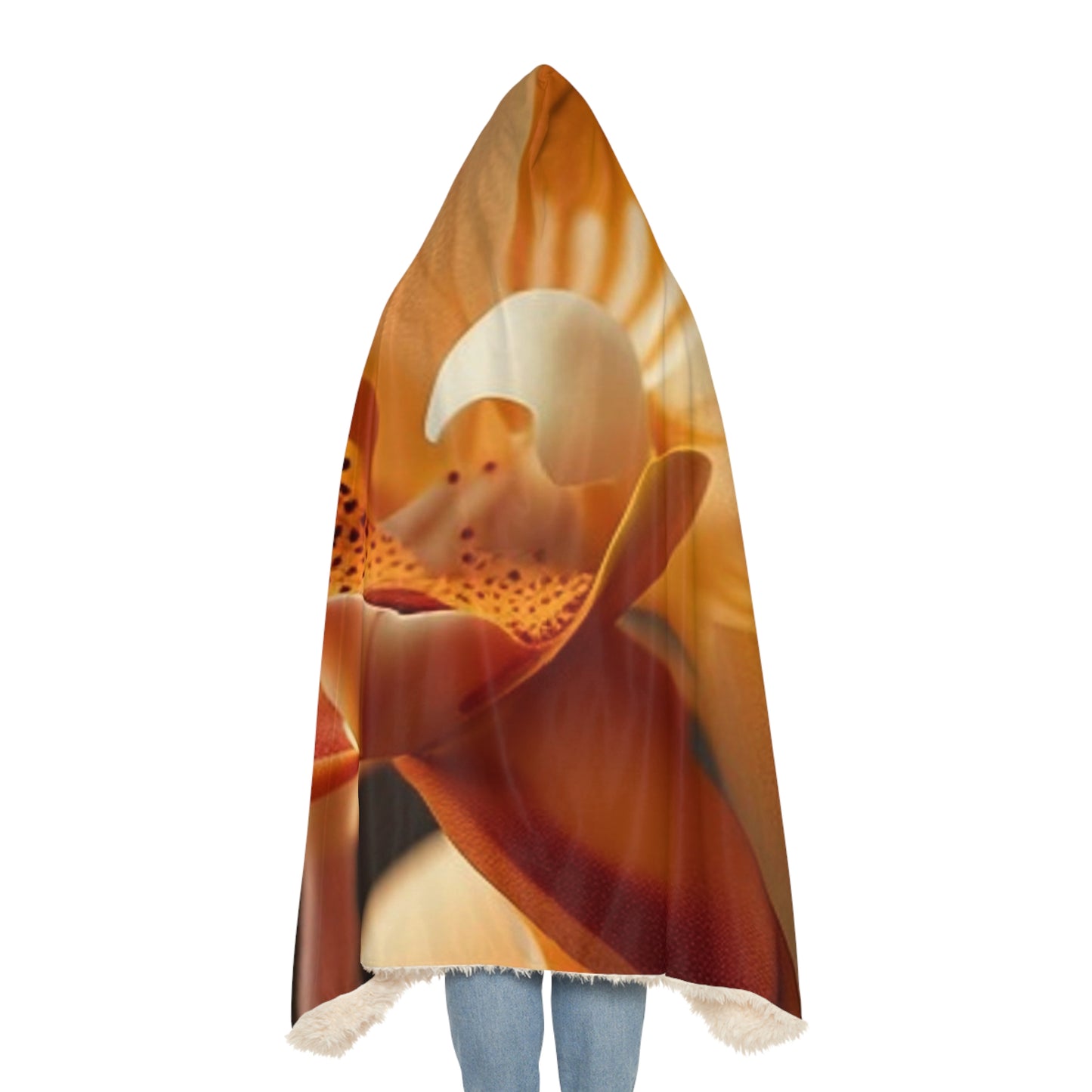 Snuggle Hooded Blanket Orange Orchid 3