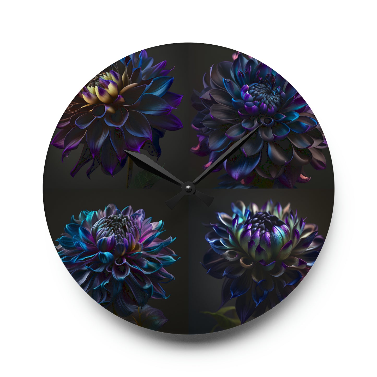 Acrylic Wall Clock Dahlia Purple 5