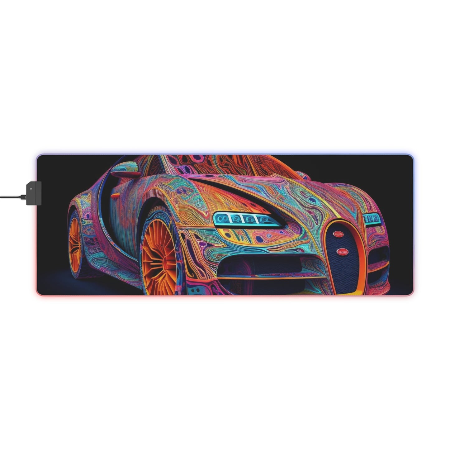 LED Gaming Mouse Pad Bugatti Abstract Concept 1